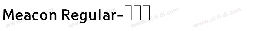 Meacon Regular字体转换